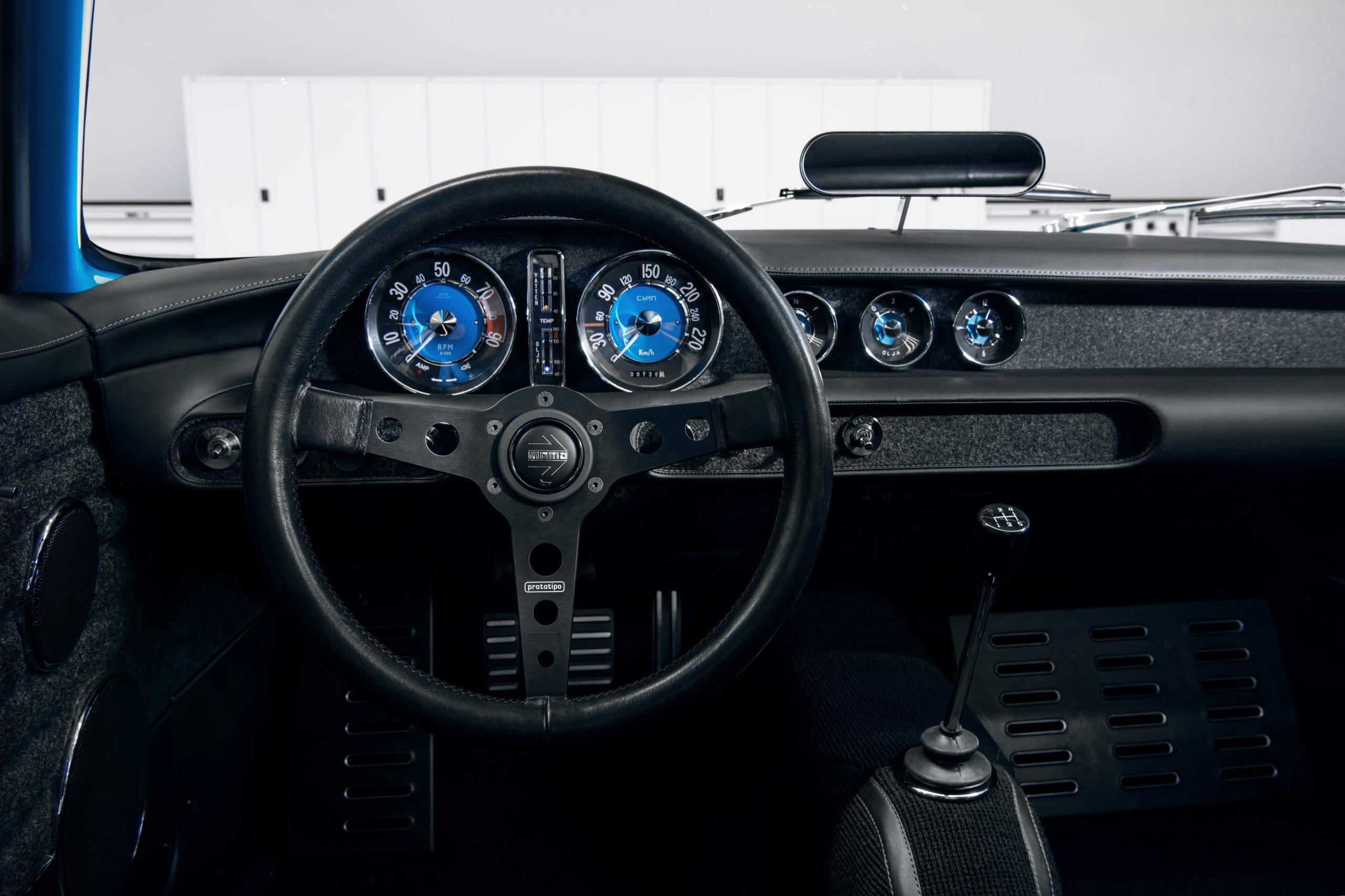 Cyan Racing Volvo P1800 interior