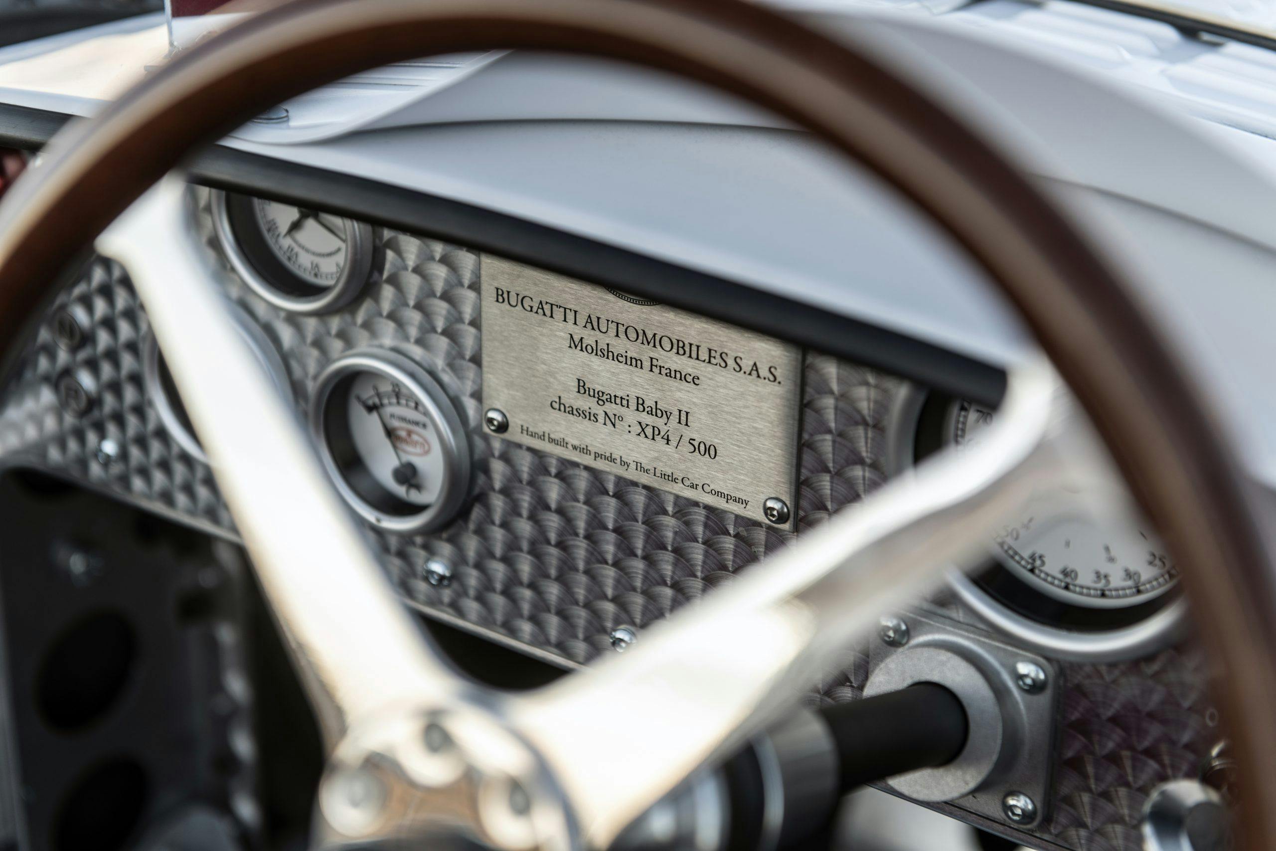 Bugatti Baby II Dash detail plaque