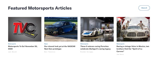 MSR Featured Motorsports Articles