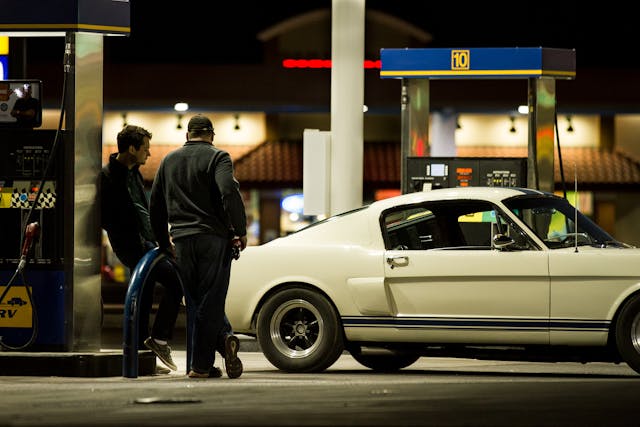 Shelby Fastback gas station fill up