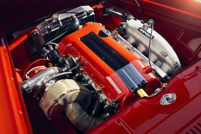Purpose Built Motors 1966 Datsun engine detail