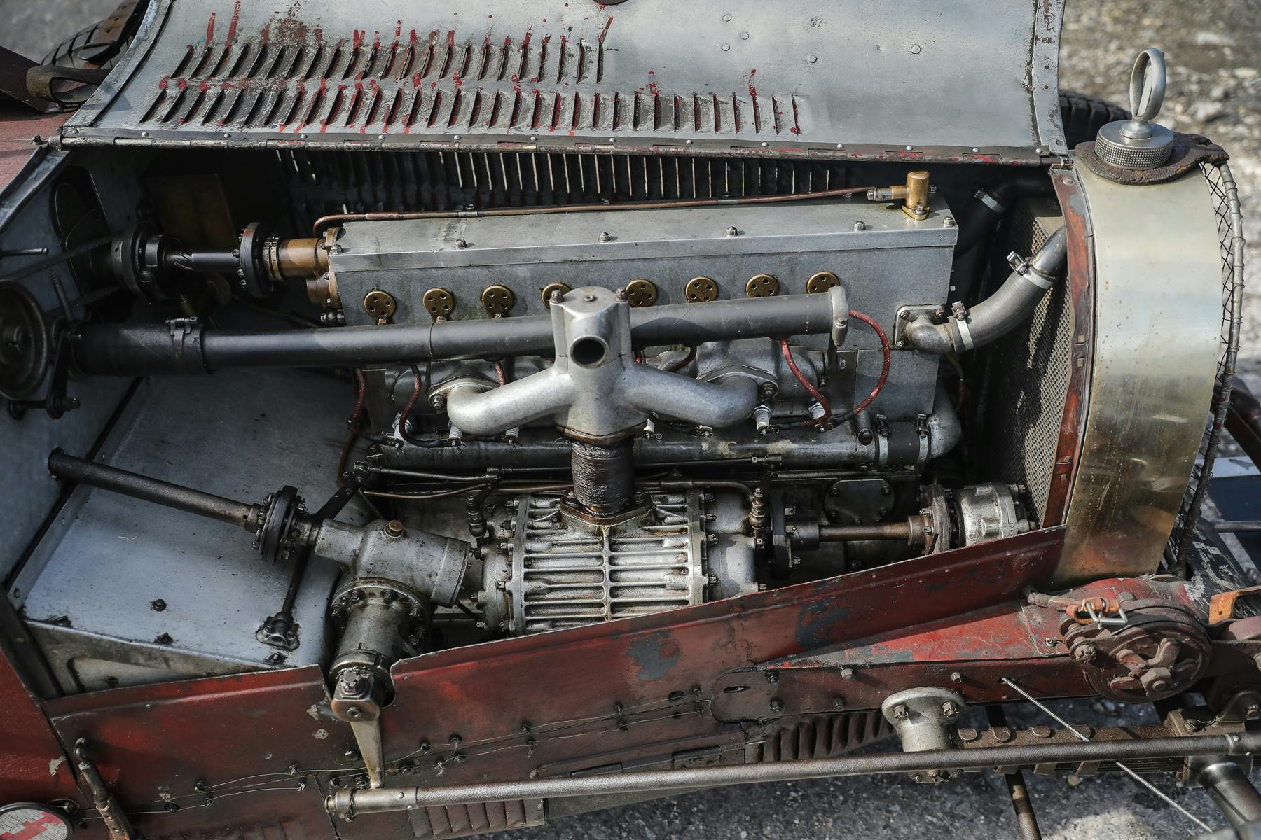 1928 Bugatti Type 35C Grand Prix engine bay