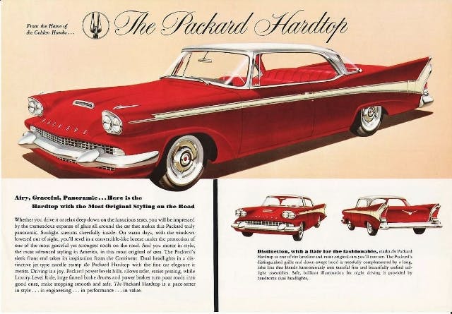 1958 Packard hardtop ad brochure