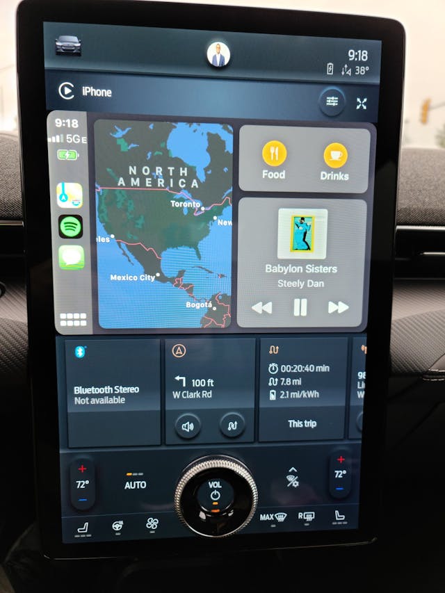 2021 Ford Mustang Mach-E infotainment screen