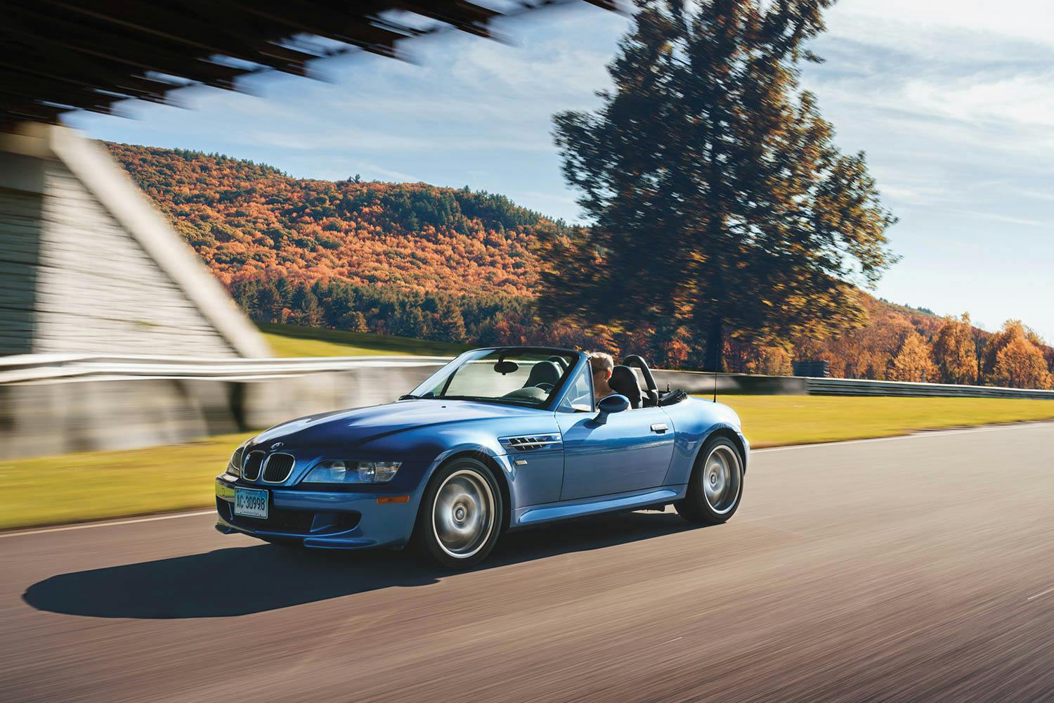 bmw m roadster front three-quarter dynamic action