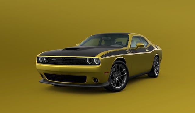 2021 Dodge Challenger T/A in Gold Rush paint