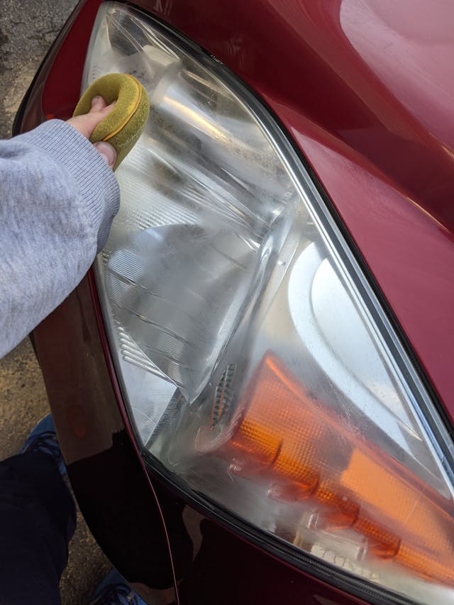 Cleaning headlights and taillights