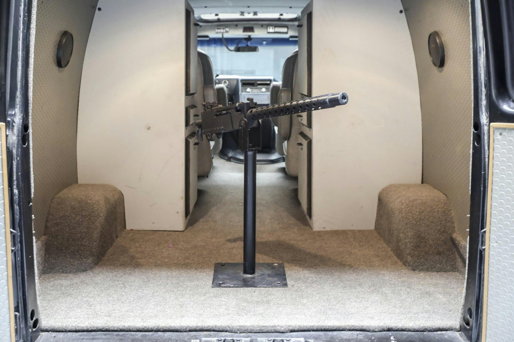 A-Team GMC G-Series 83 Van rear cargo 50 caliber browning gun