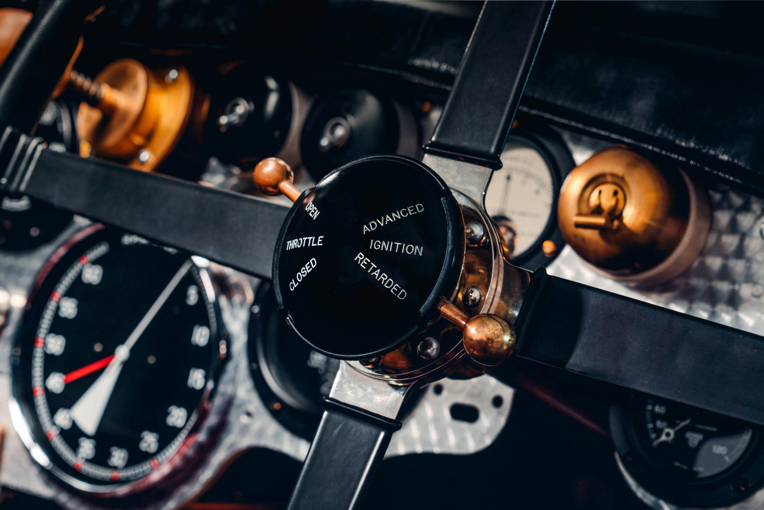 Bentley Blower Car Zero detail ignition throttle timing steering wheel