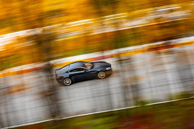 Aston Martin Vantage side profile dynamic action