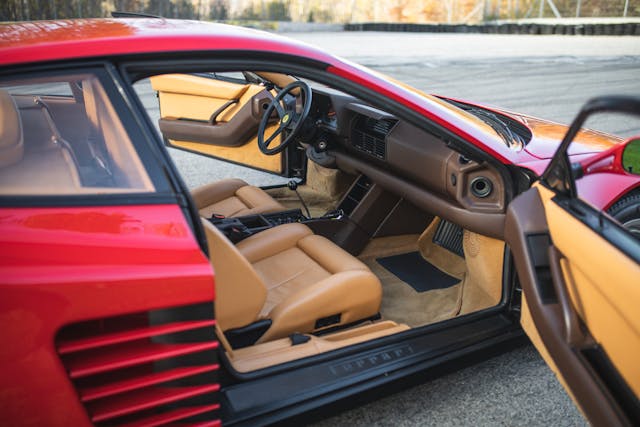 Ferrari Testarossa door open interior Ferrari Testarossa door open interior