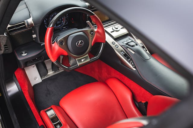 Lexus LFA interior drivers seat cockpit