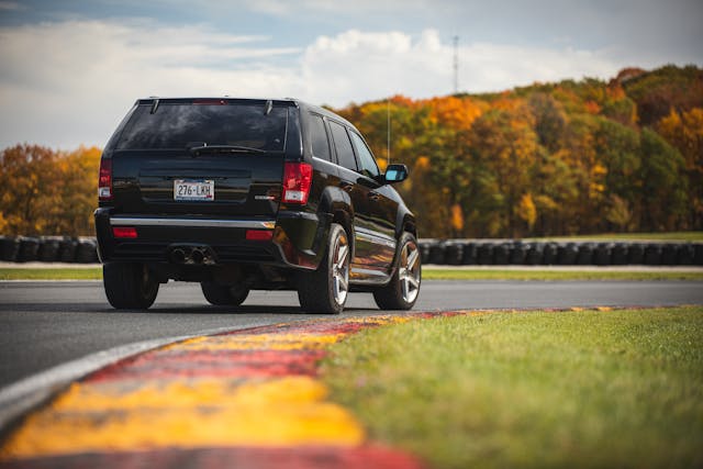 Jeep Grand Cherokee SRT8 rear three-quarter on track Jeep Grand Cherokee SRT8 rear three-quarter on track