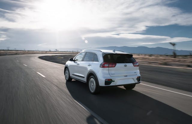 2019 Niro EV rear three-quarter