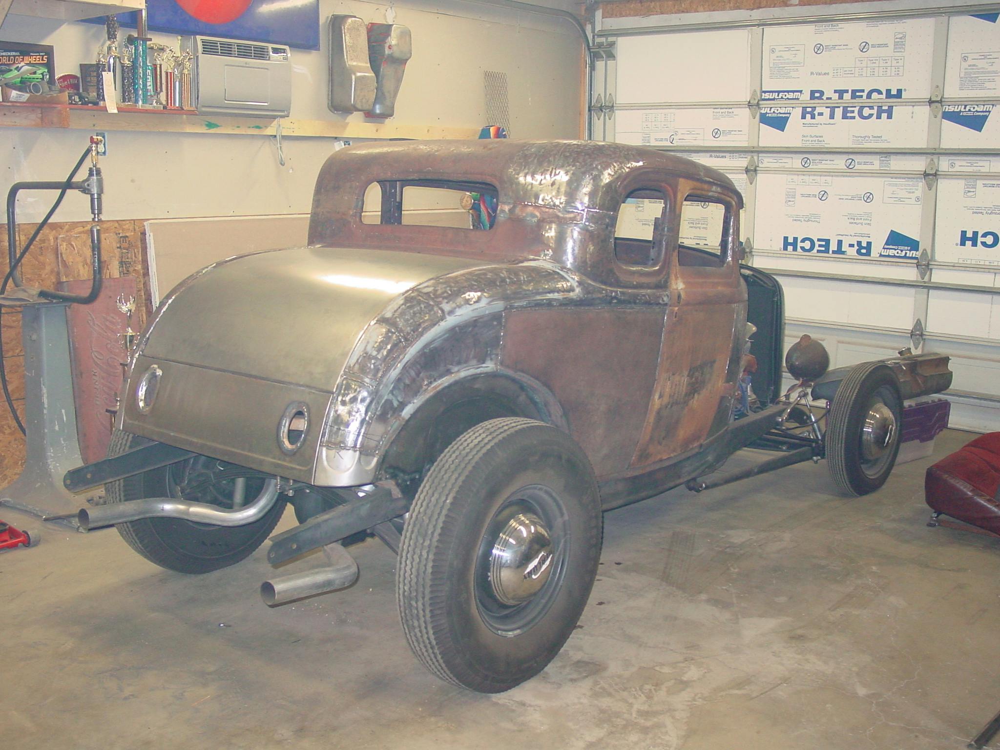 Ford 5-Window Coupe project rear three-quarter