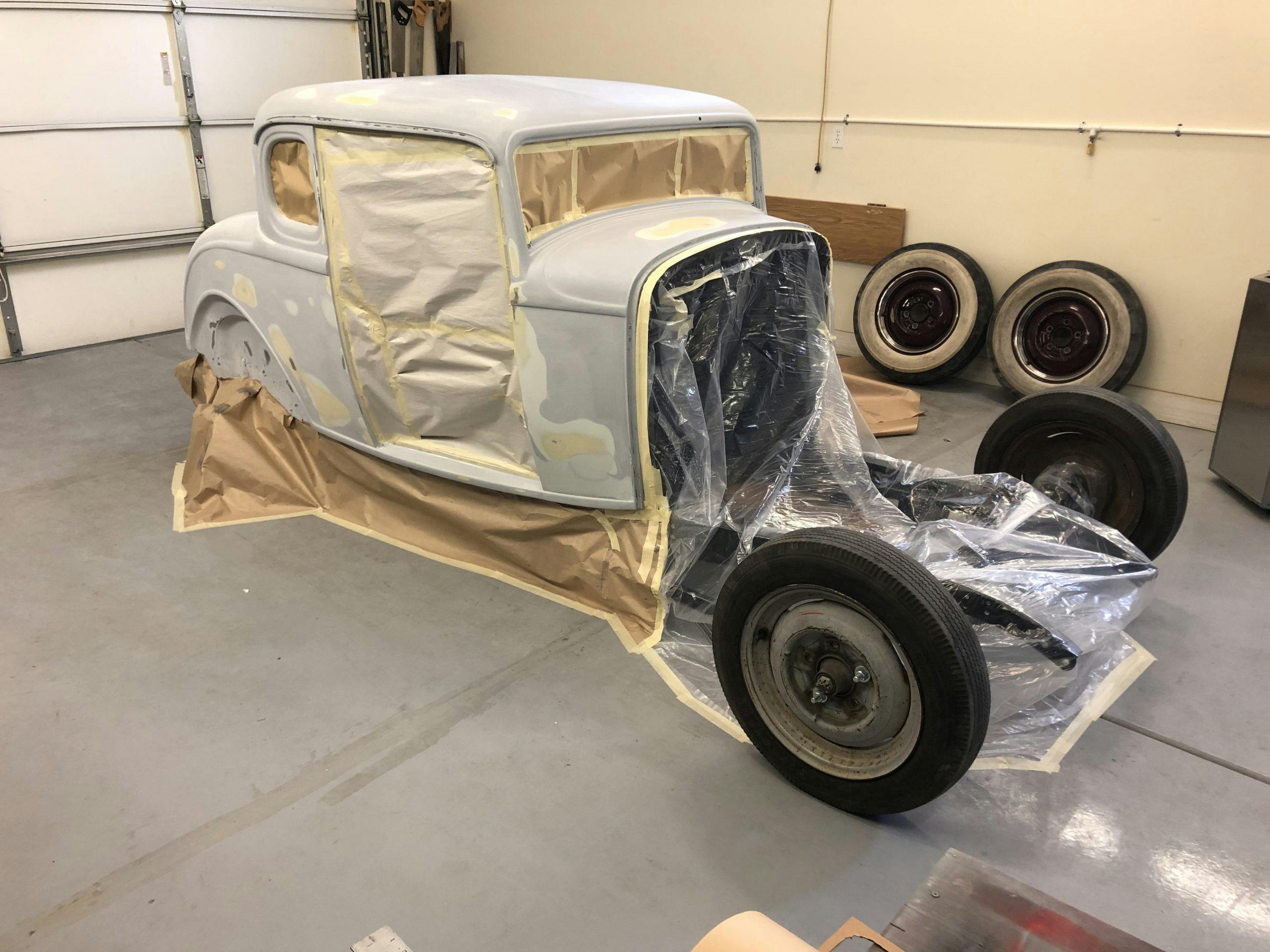 Ford 5-Window Coupe project mask and tape