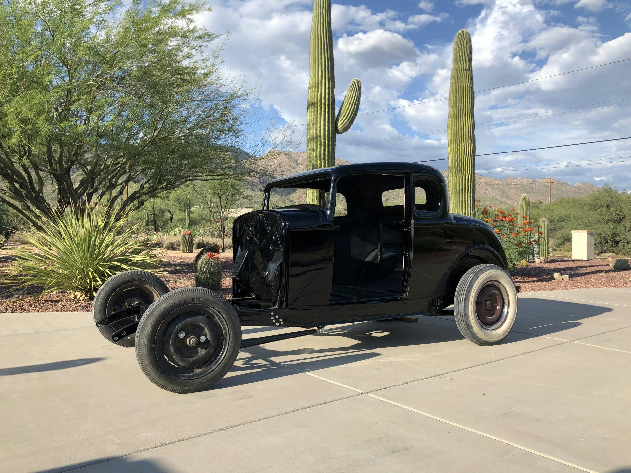 Ford 5-Window Coupe project painted black
