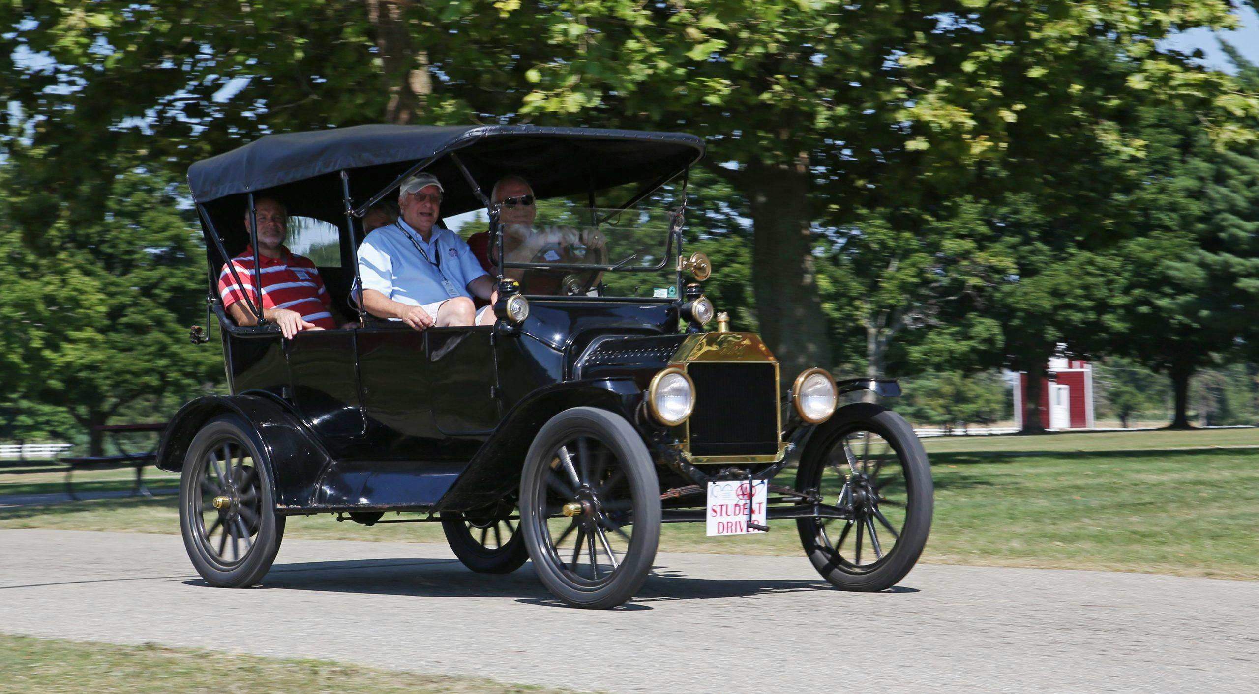 Ford Model T students driving front three-quarter