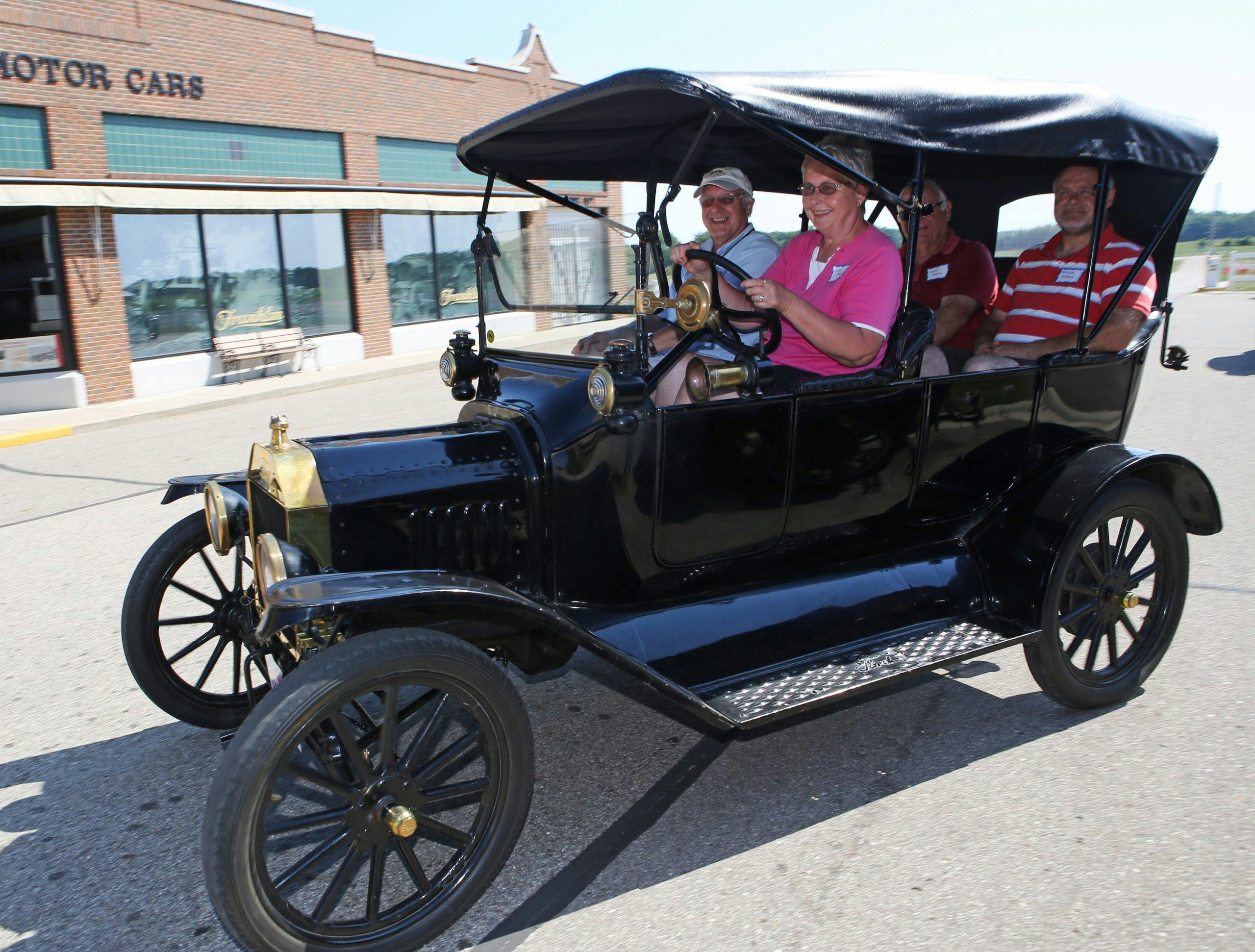 Ford Model T students driving