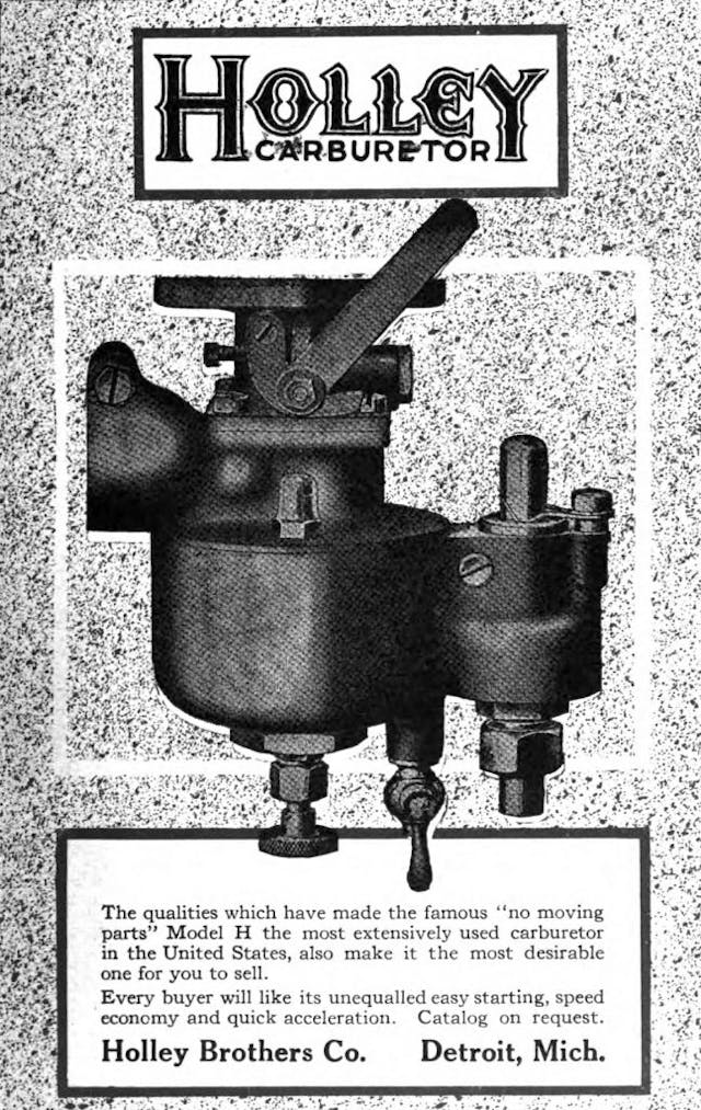 holley carb vintage ad in automobile trade journal