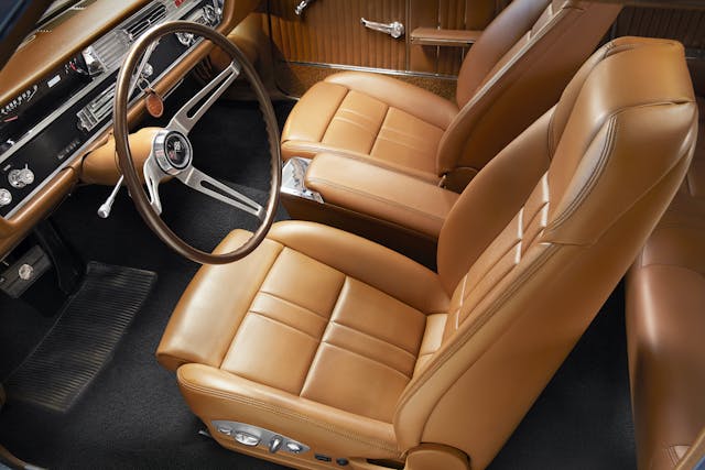 heated and cooled saddle brown leather seats