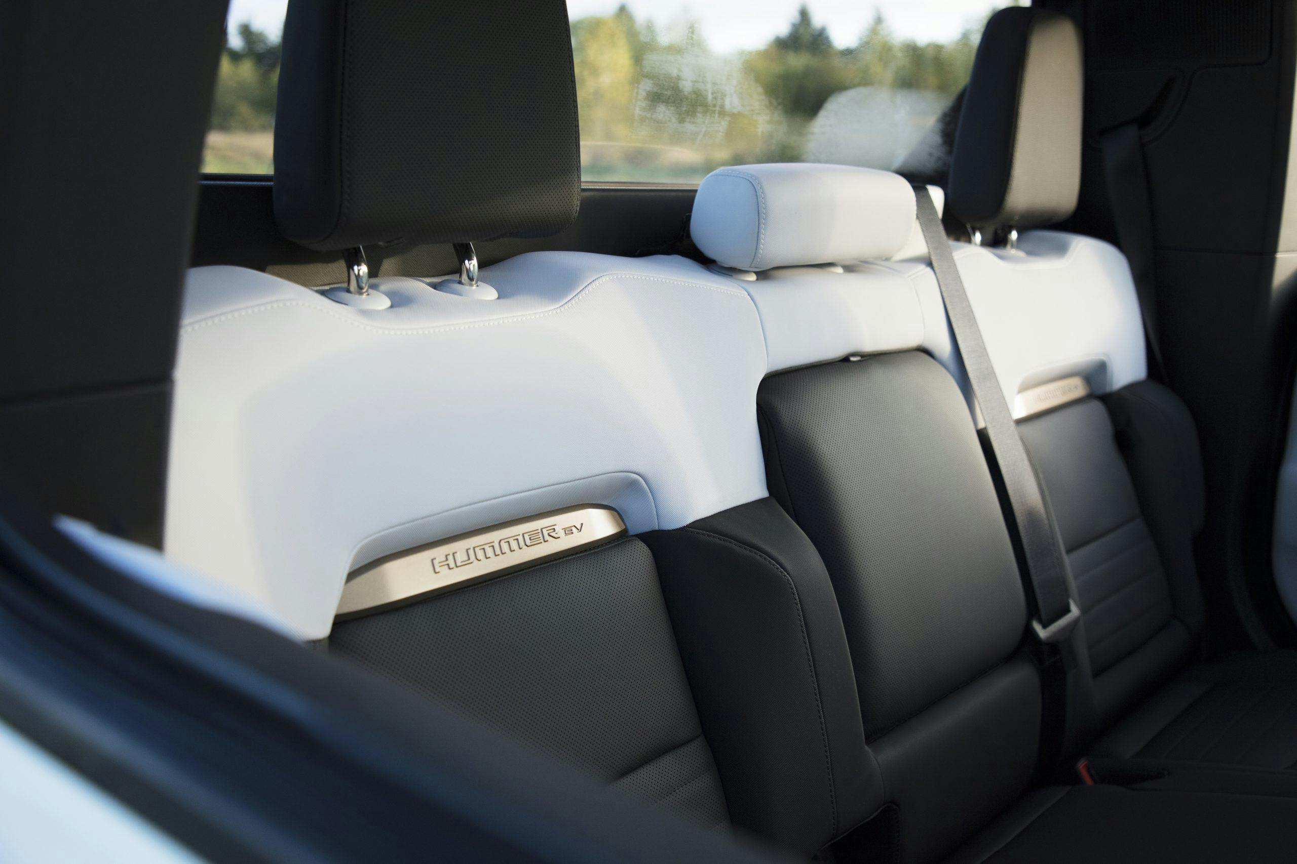 GMC HUMMER EV interior rear seat