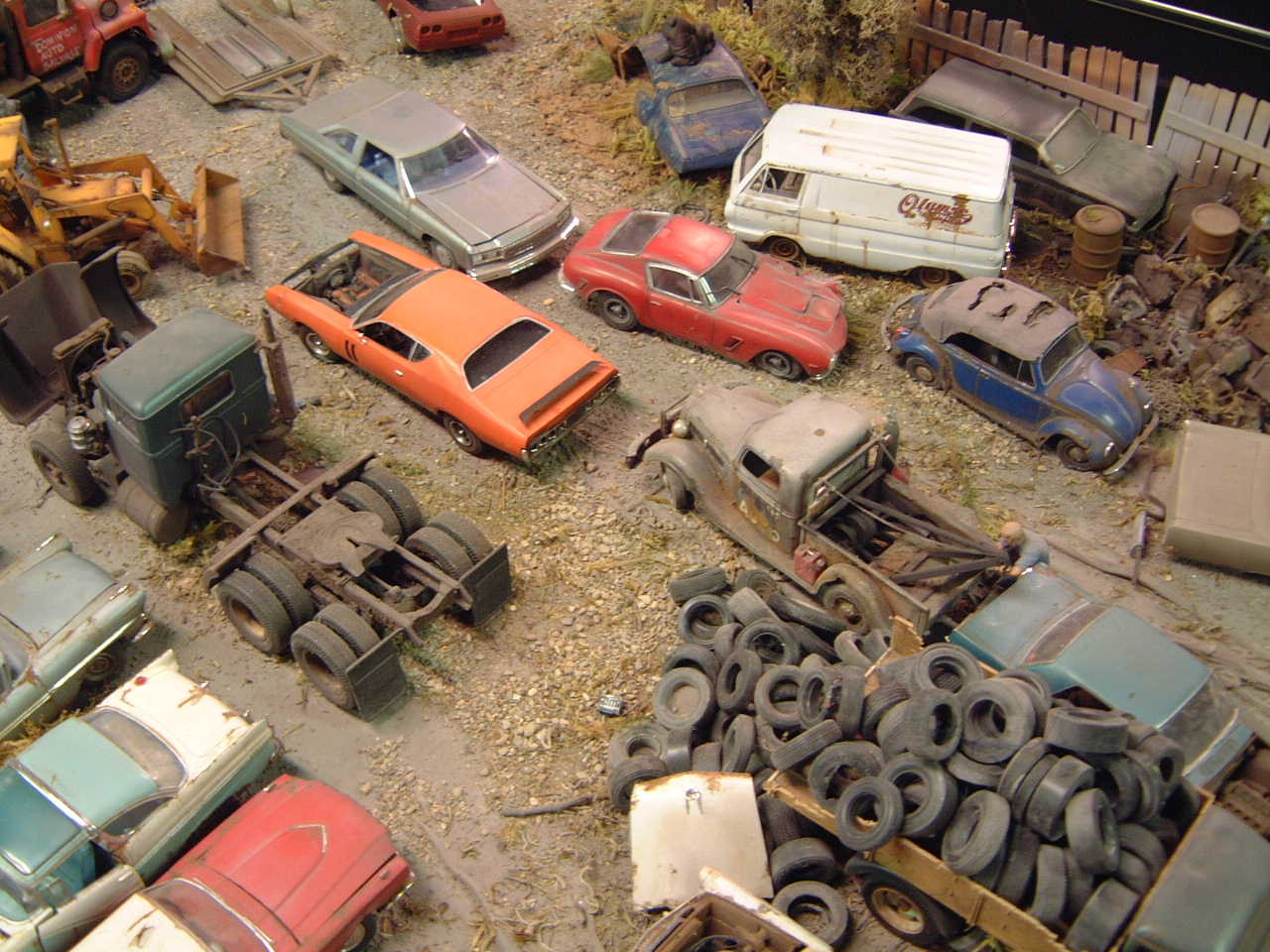 Model store car diorama