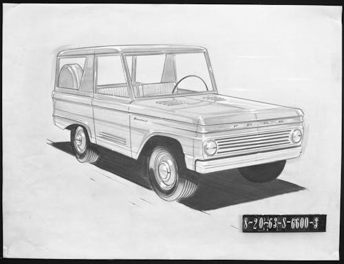 McKinley Thompson - Pencil drawing of the original Ford Bronco design