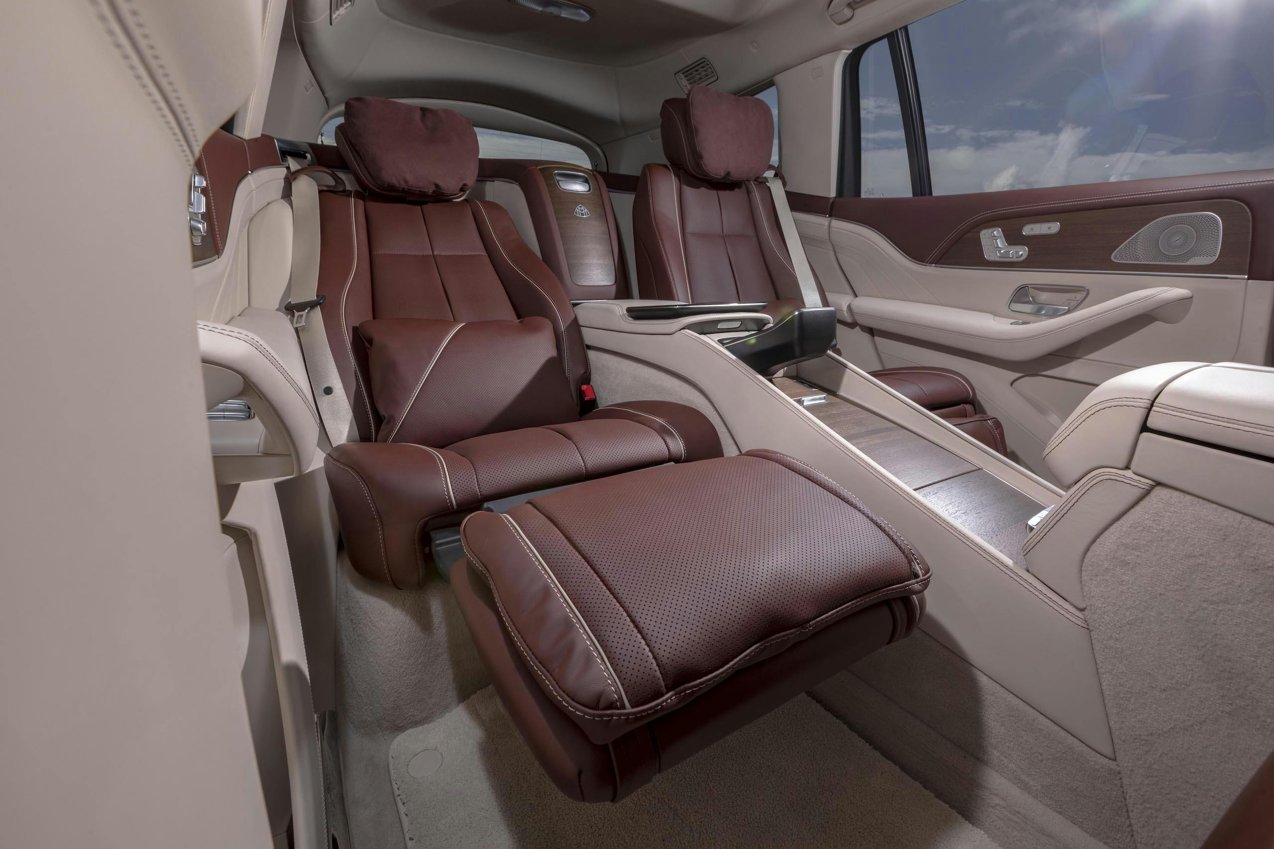 Mercedes-Maybach GLS 600 interior rear seating area