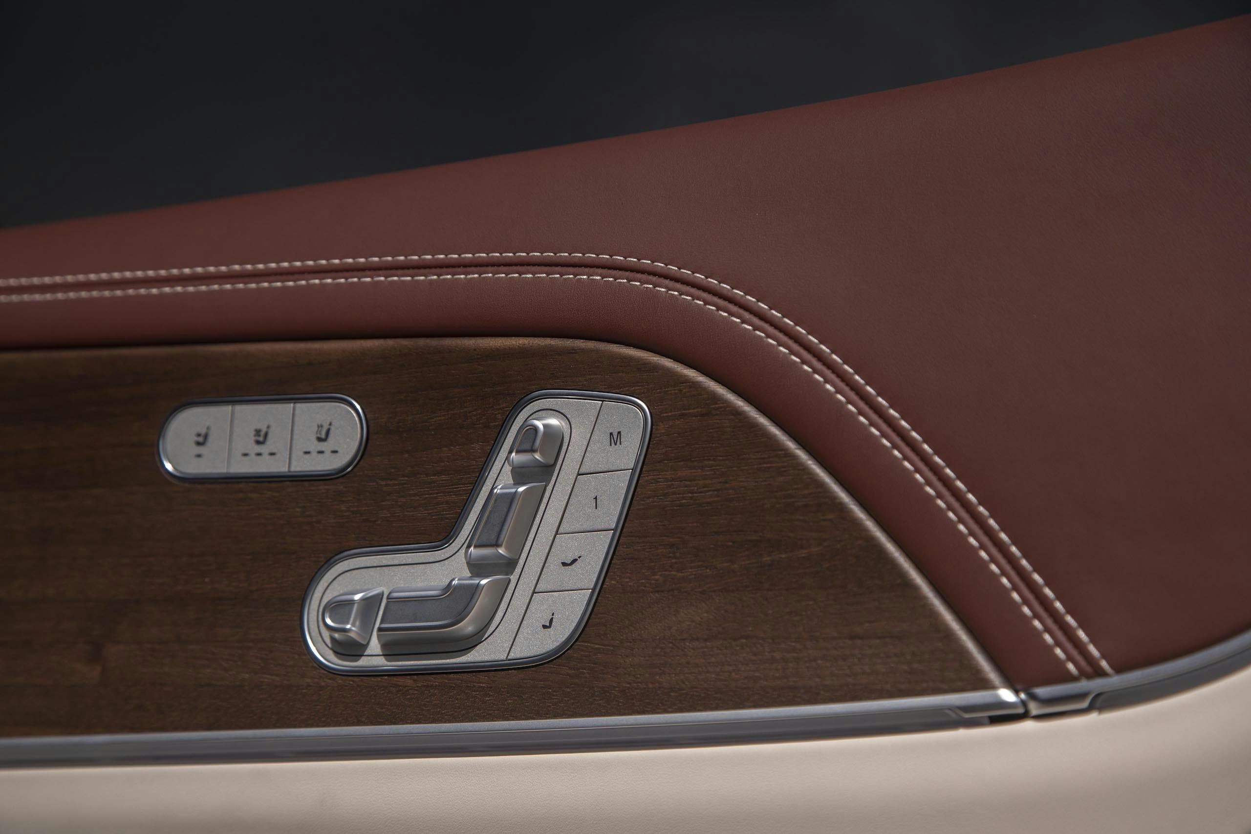 Mercedes-Maybach GLS 600 interior seat control position detail