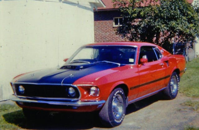 1969 Ford Mustang Mach 1 front three-quarter