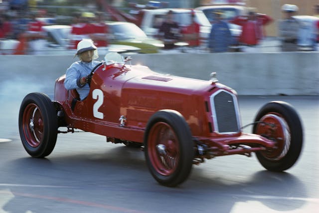 Phil Hill in 1934 Alfa Romeo P3 vintage car race