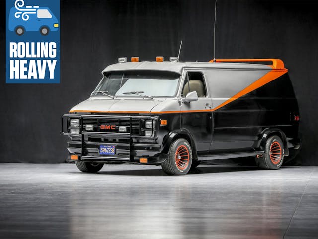 A-Team GMC G-Series 83 Van front three-quarter rolling heavy feature