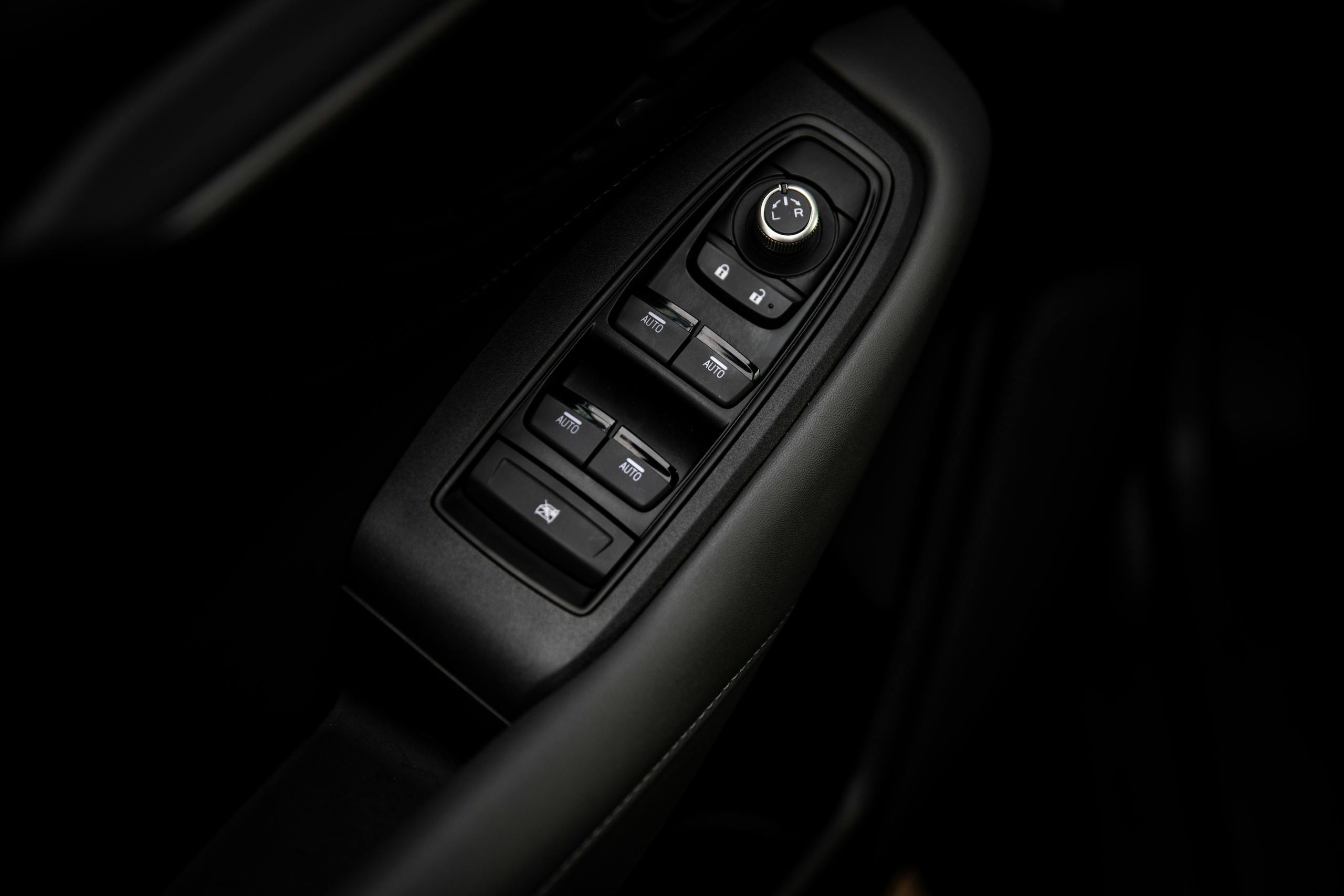 Subaru Outback door panel controls detail