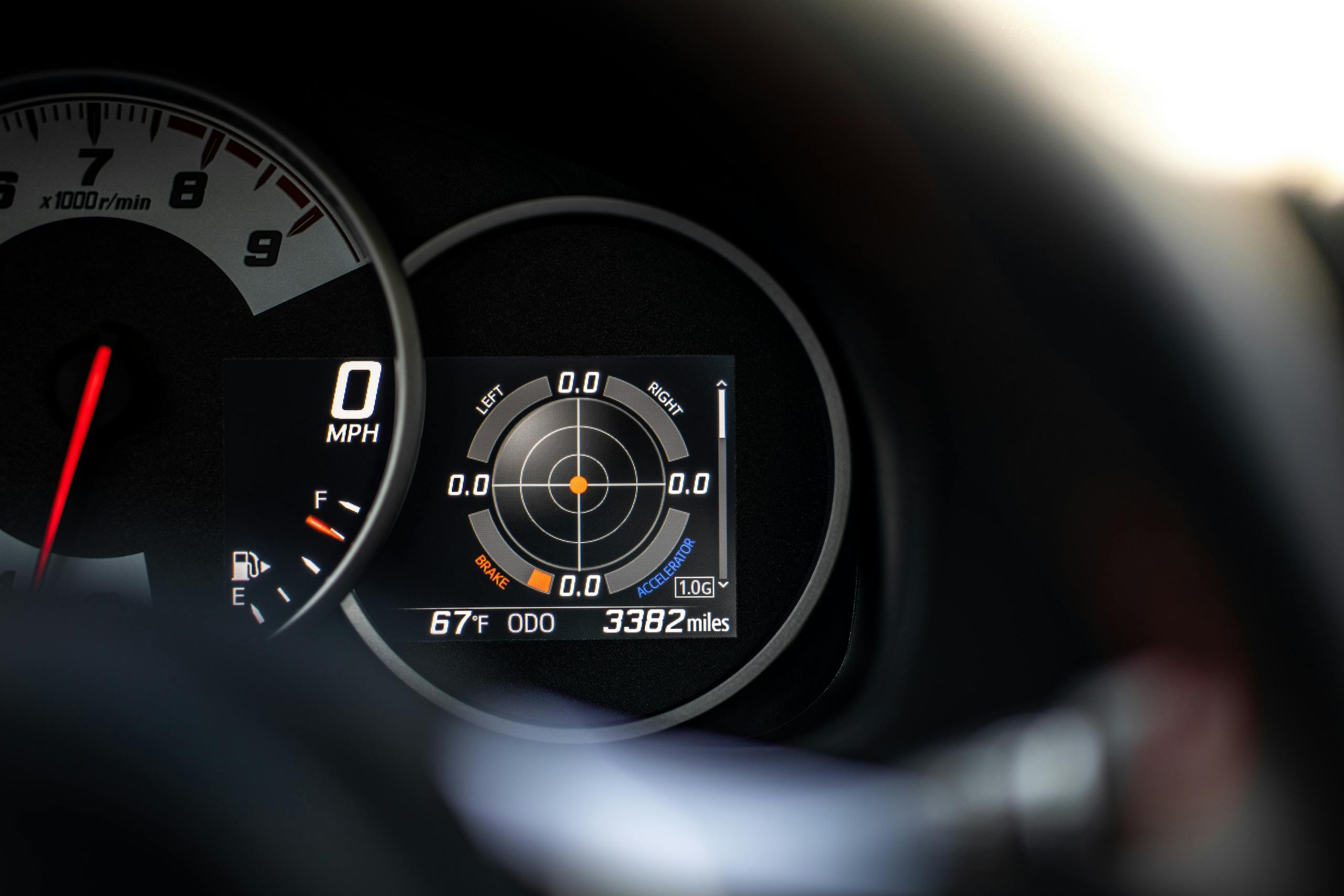 2020 Toyota 86 GT digital gauge detail