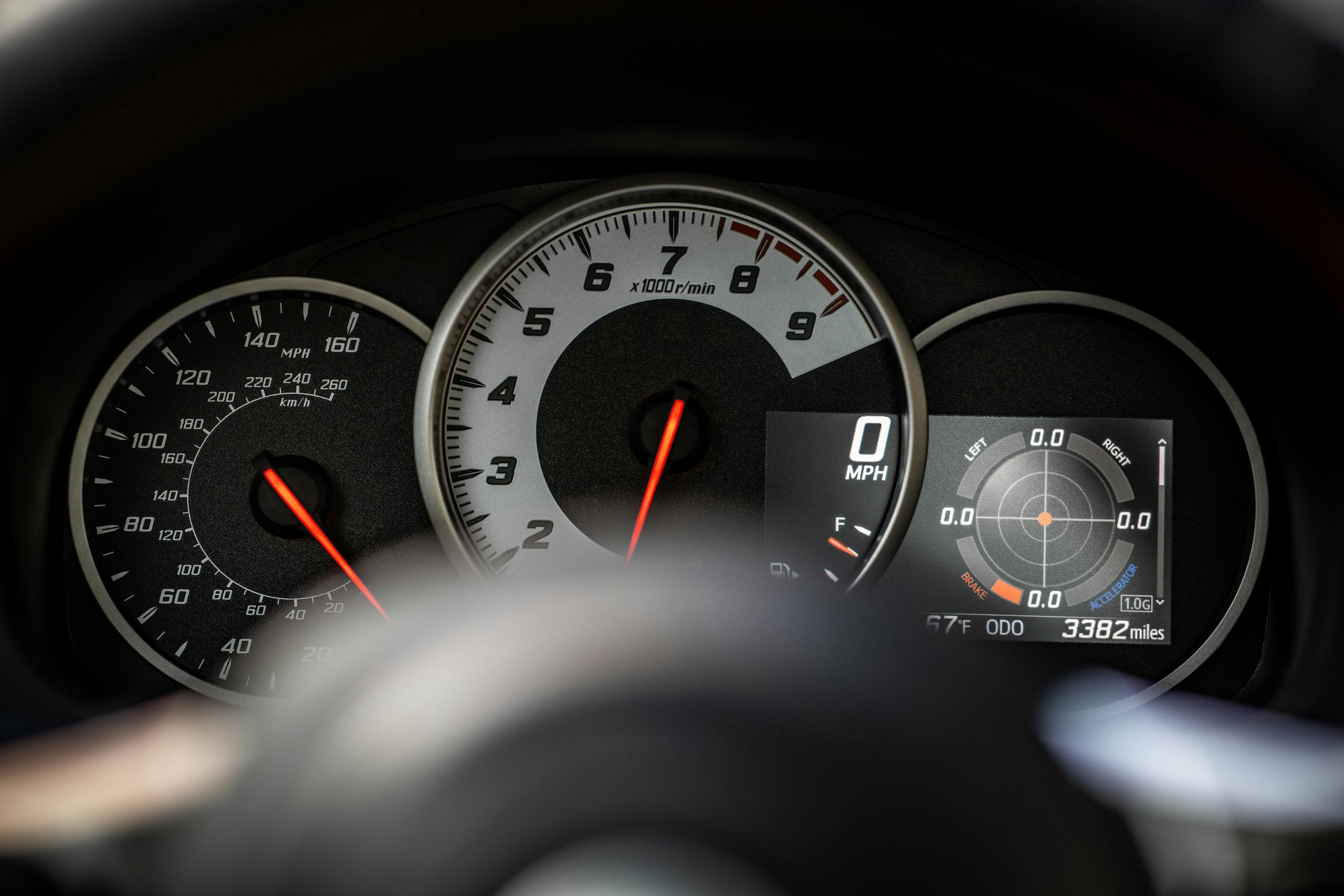2020 Toyota 86 GT interior dash gauges