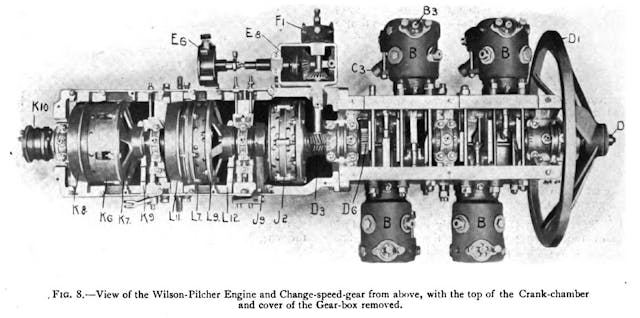 Wilson Gearbox from Wilson-Pilcher automobile clutchless