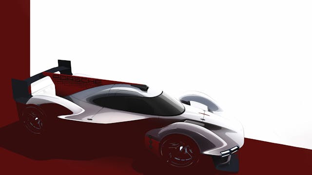 porsche rendering lmdh hypercar le mans entry