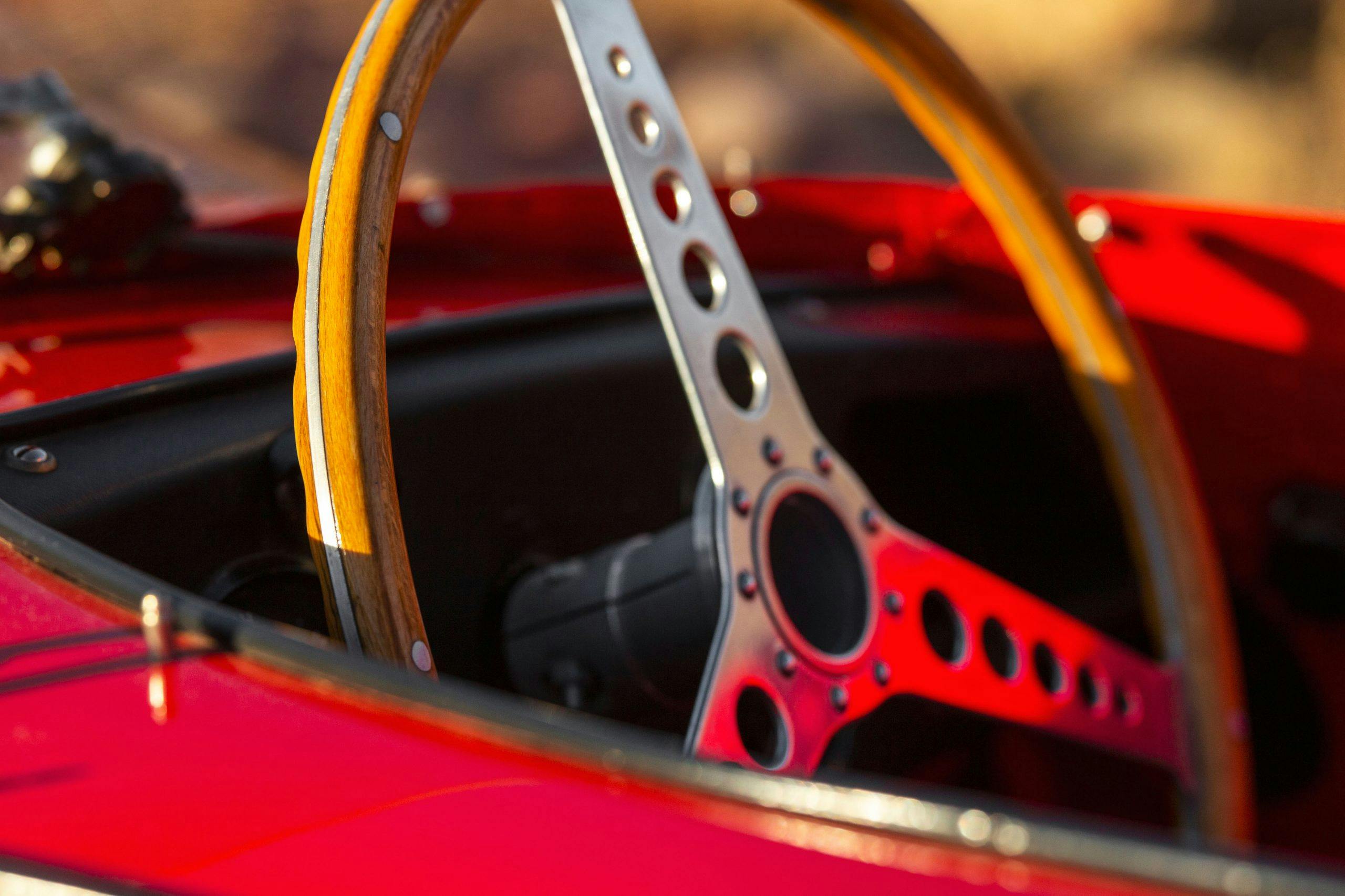 Jaguar D-Type interior steering wheel