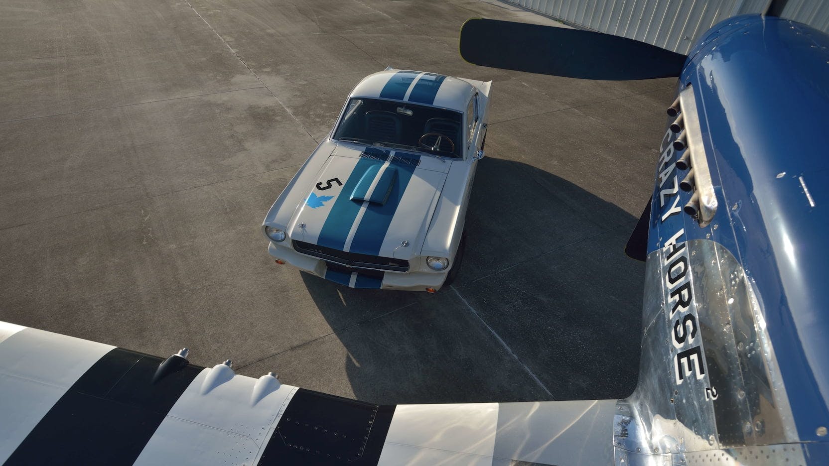 Shelby GT350R Fastback overhead plane