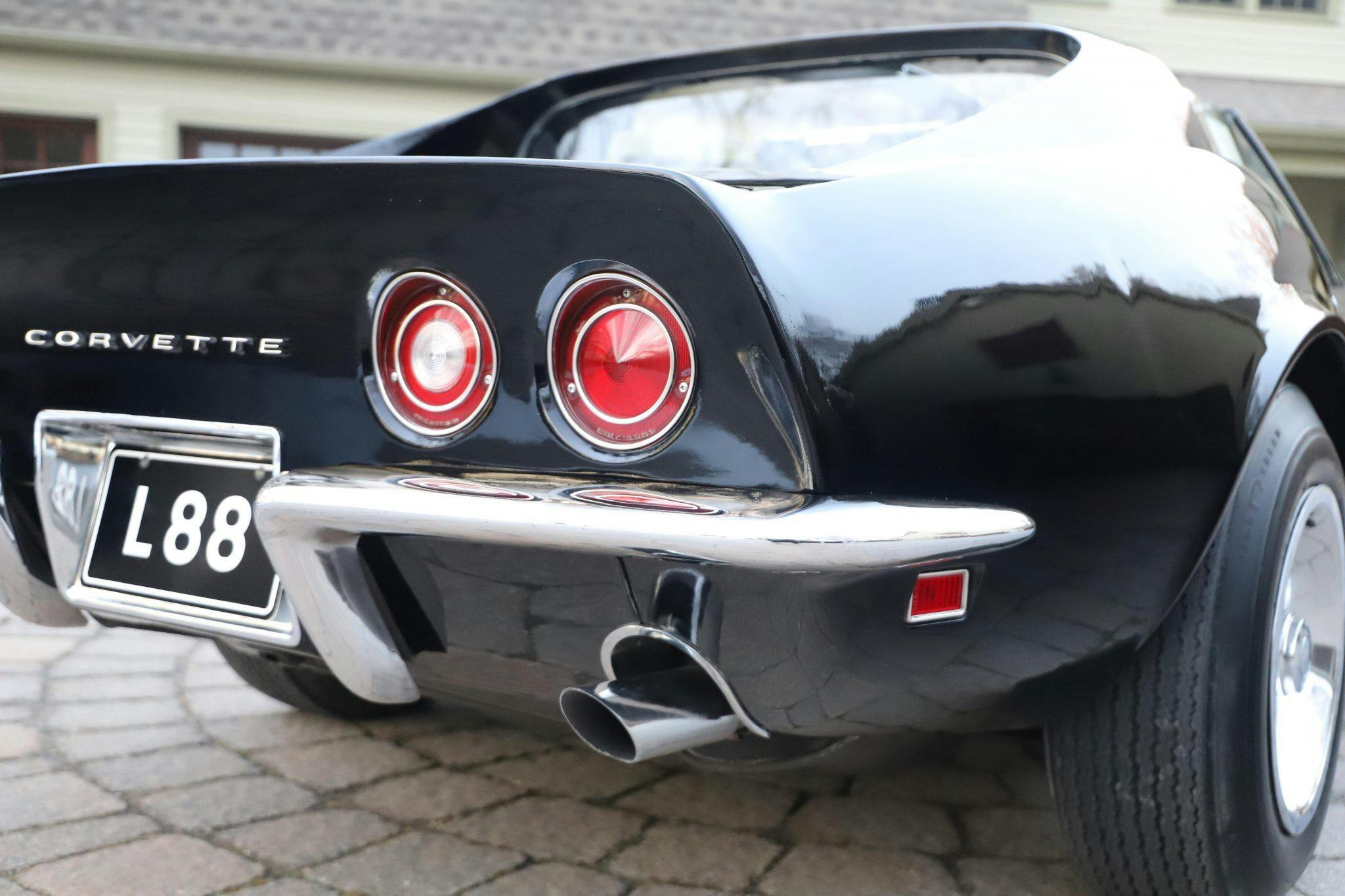 1969 Chevrolet Corvette L88 coupe Tuxedo Black rear exhaust