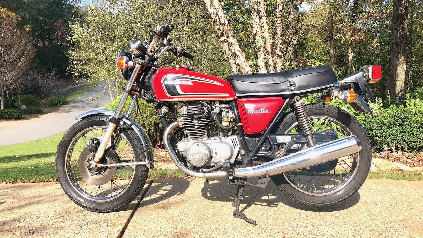 1975 Honda CB360 side profile