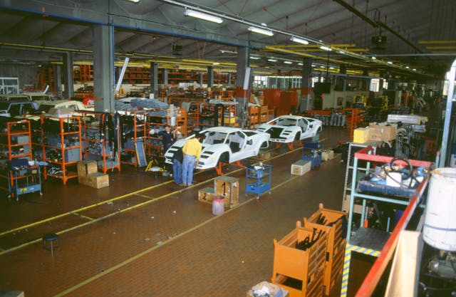 Lamborghini factory countach assembly