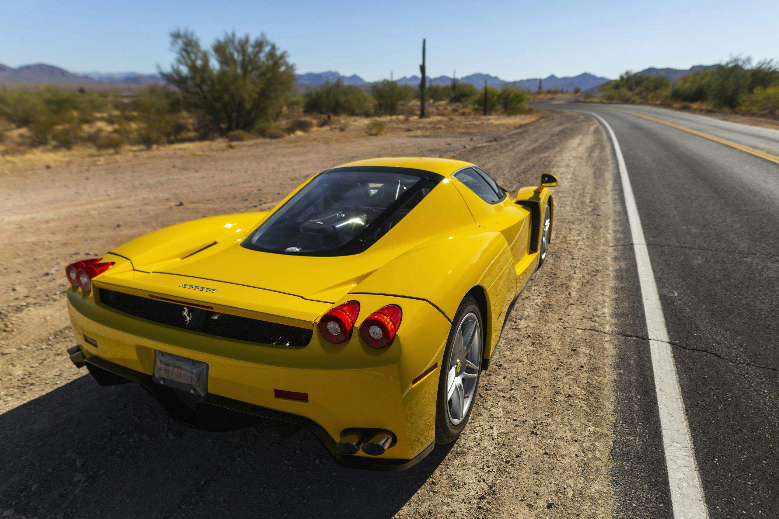Ferrari Enzo rear three-quarter roadside