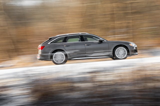 2020 Audi A6 allroad driving passenger side profile