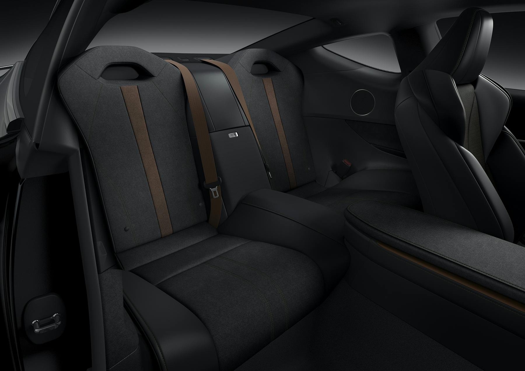 2021 Lexus LC 500 Inspiration Series back seats detail