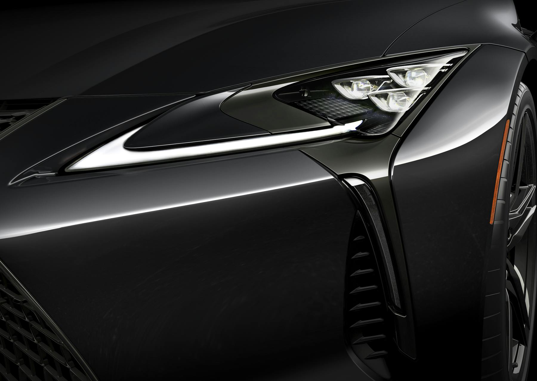2021 Lexus LC 500 Inspiration Series head light detail
