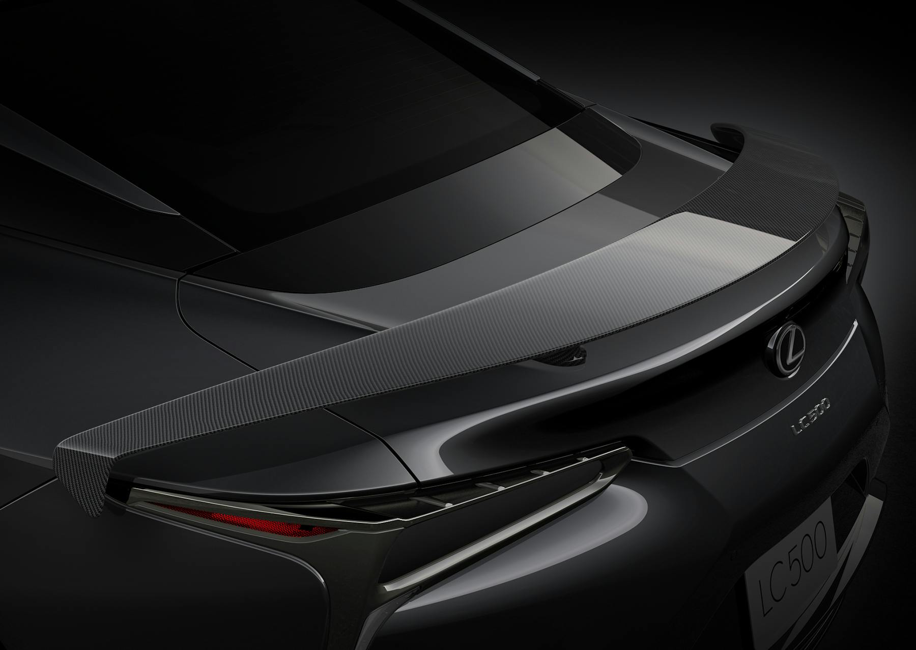 2021 Lexus LC 500 Inspiration Series wing detail close up
