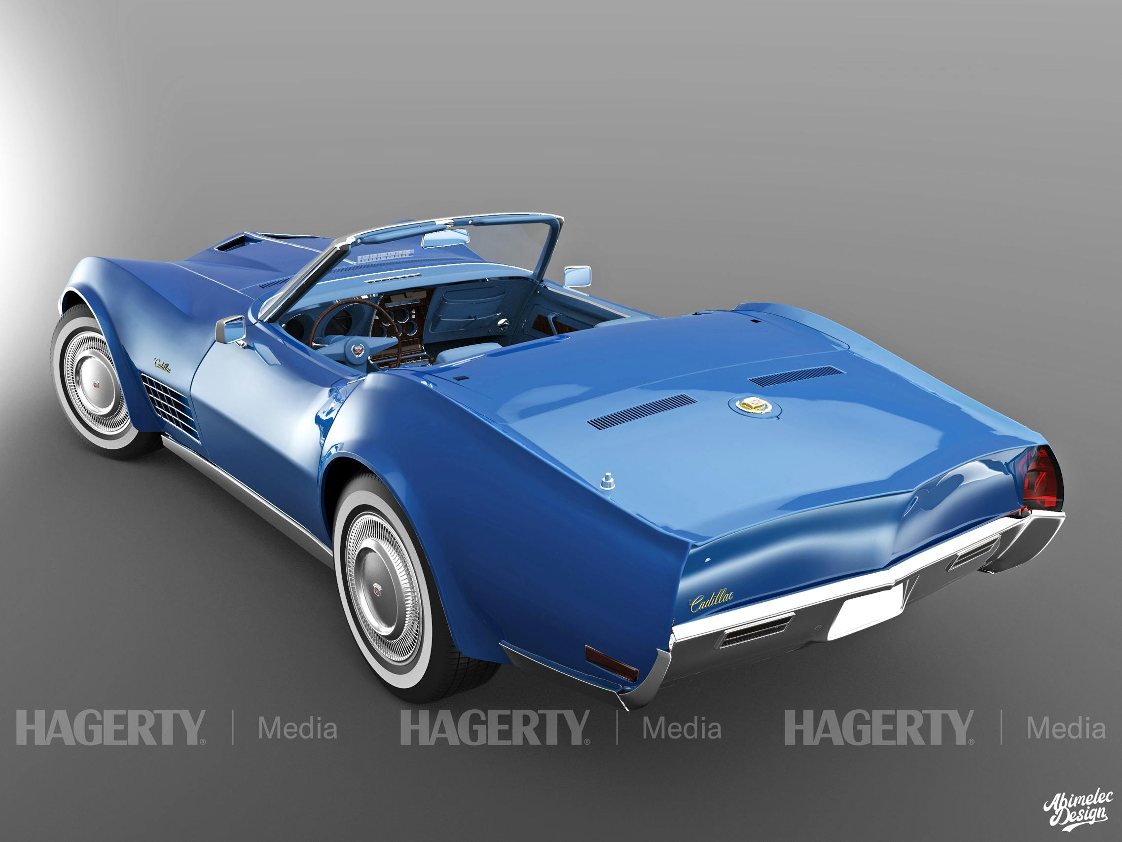 68 Cadillac Roadster DeVille blue