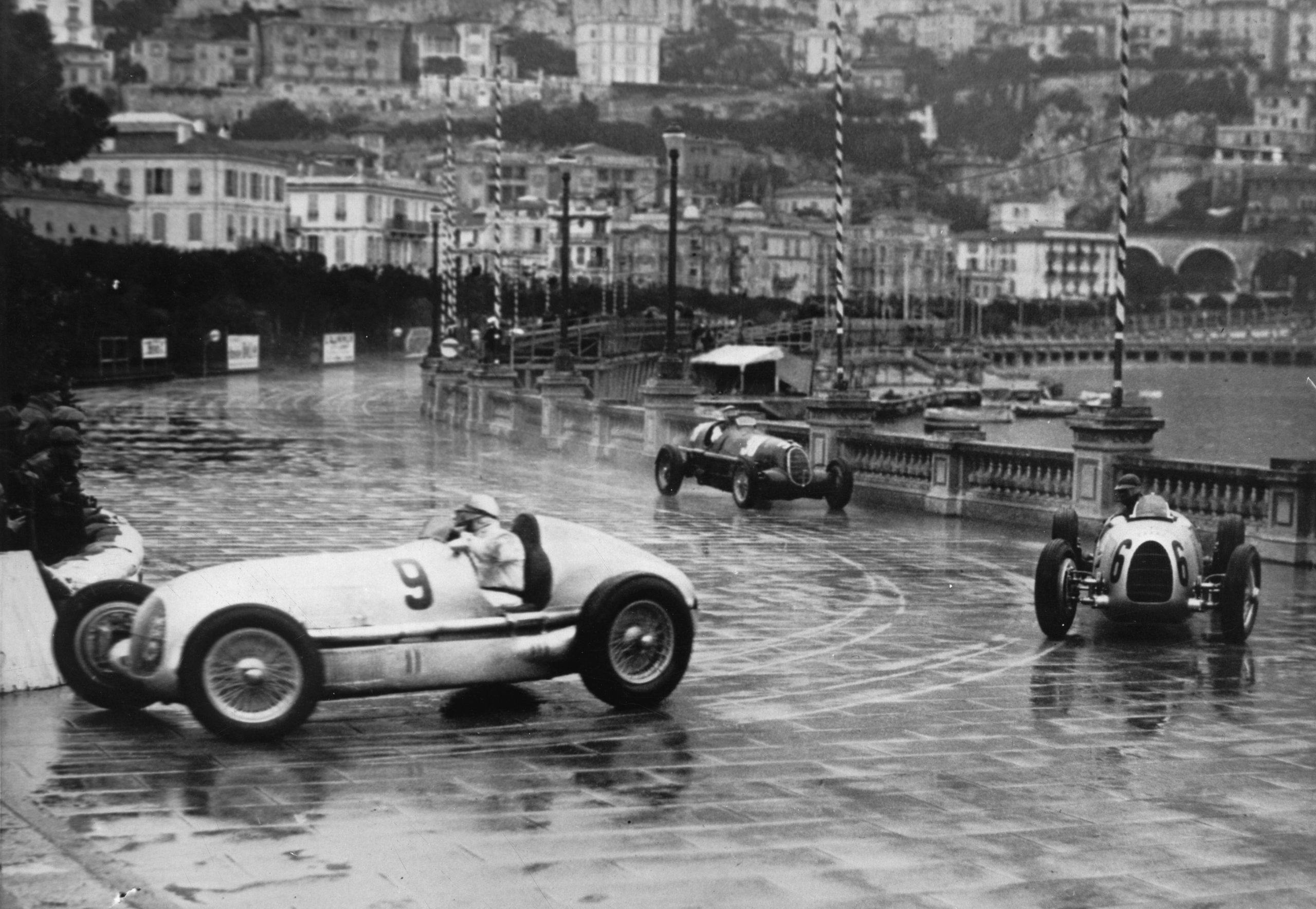 1936 Grand Prix Monaco racing action